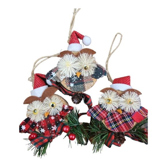 Country Woodland Rustic Farmhouse Christmas Tree Ornaments 16 pc - Picture 2 of 10